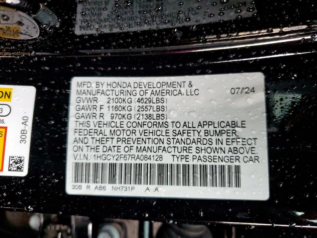 2024 HONDA ACCORD HYB 1HGCY2F67RA084128