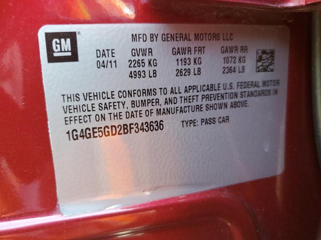 2011 BUICK LACROSSE C - 1G4GE5GD2BF343636