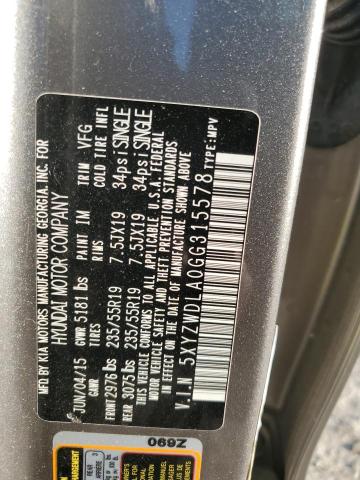2016 HYUNDAI SANTA FE S - 5XYZWDLA0GG315578