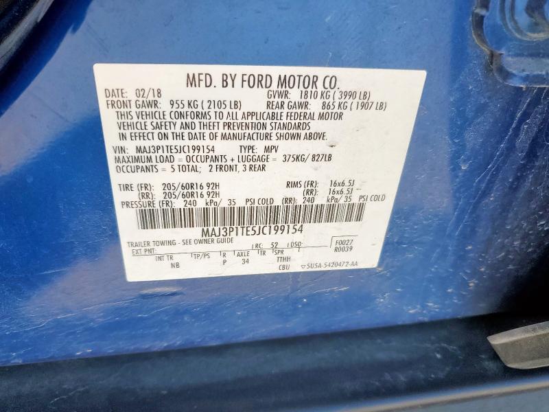 2018 FORD ECOSPORT S - MAJ3P1TE5JC199154