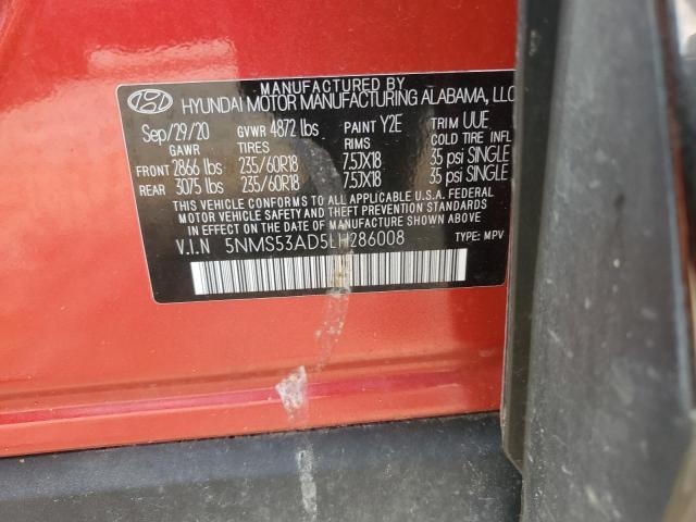 2020 HYUNDAI SANTA FE L - 5NMS53AD5LH286008