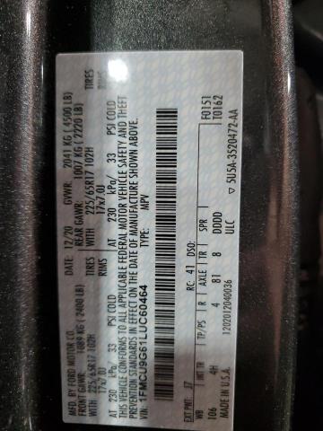 2020 FORD ESCAPE SE - 1FMCU9G61LUC60464
