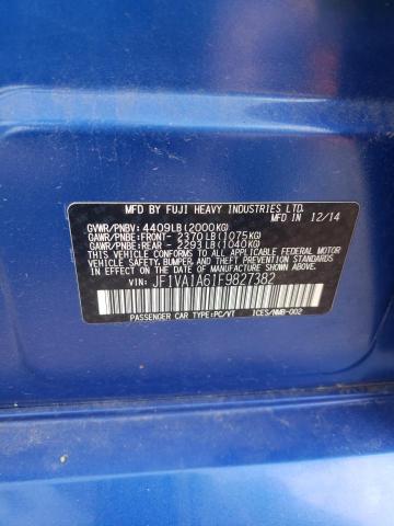 2015 SUBARU WRX JF1VA1A61F9827382