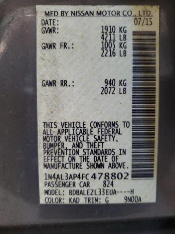 2015 NISSAN ALTIMA 2.5 - 1N4AL3AP4FC478802