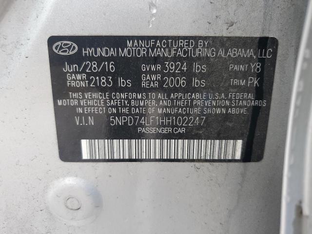 2017 HYUNDAI ELANTRA SE - 5NPD74LF1HH102247