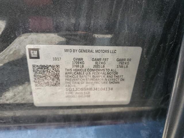 2018 CHEVROLET SONIC LT - 1G1JD5SH8J4104134
