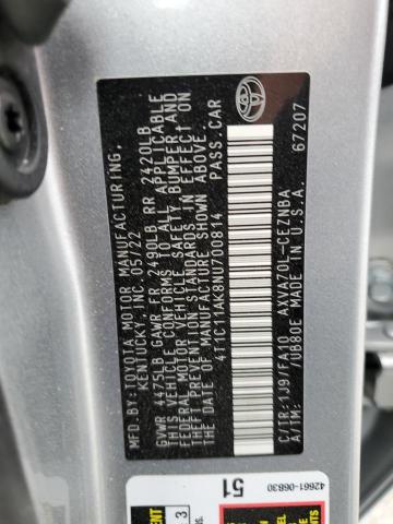 2022 TOYOTA CAMRY LE - 4T1C11AK8NU700814