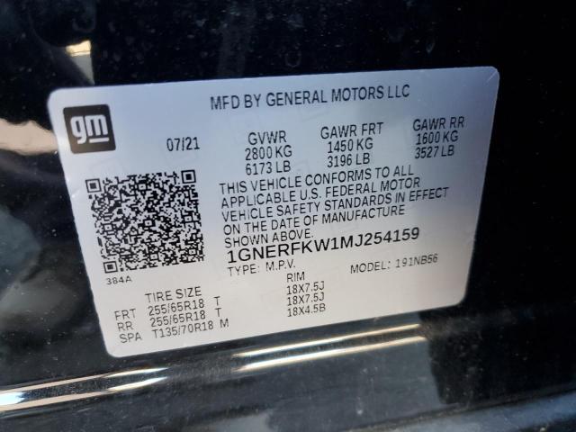 2021 CHEVROLET TRAVERSE L - 1GNERFKW1MJ254159