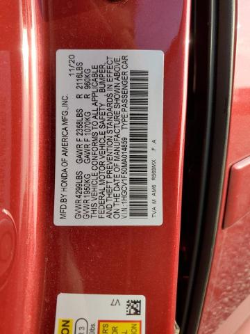2021 HONDA ACCORD EXL - 1HGCV1F50MA014859