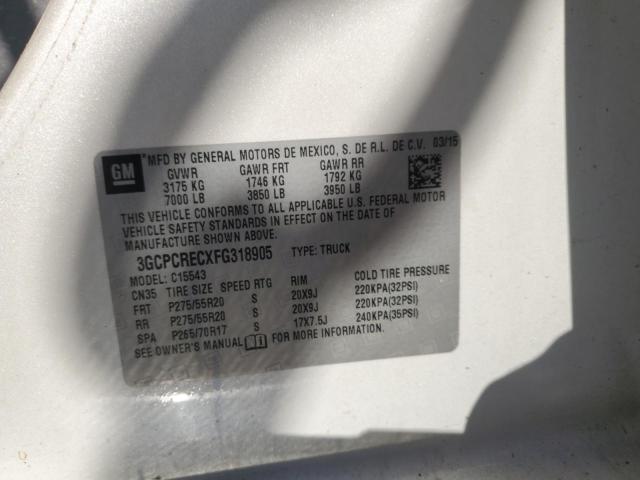 2015 CHEVROLET SILVERADO - 3GCPCRECXFG318905