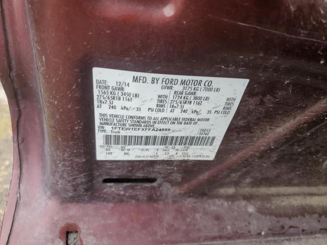 2015 FORD F150 SUPER - 1FTEW1EFXFFA24559