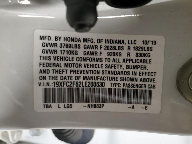 2020 HONDA CIVIC LX - 19XFC2F62LE200530