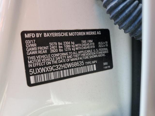 2017 BMW X3 XDRIVE2 - 5UXWX9C32H0W68635