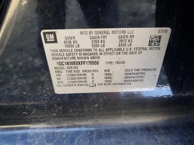 2015 CHEVROLET SILVERADO - 1GC1KWE8XFF178956