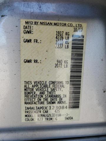 2018 NISSAN ALTIMA 2.5 - 1N4AL3AP0JC123084
