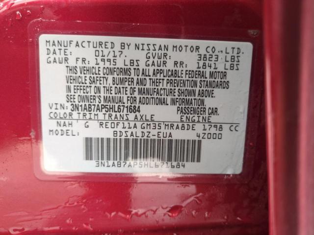 2017 NISSAN SENTRA S - 3N1AB7AP5HL671684