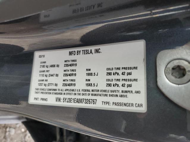 2019 TESLA MODEL 3 - 5YJ3E1EA8KF326767