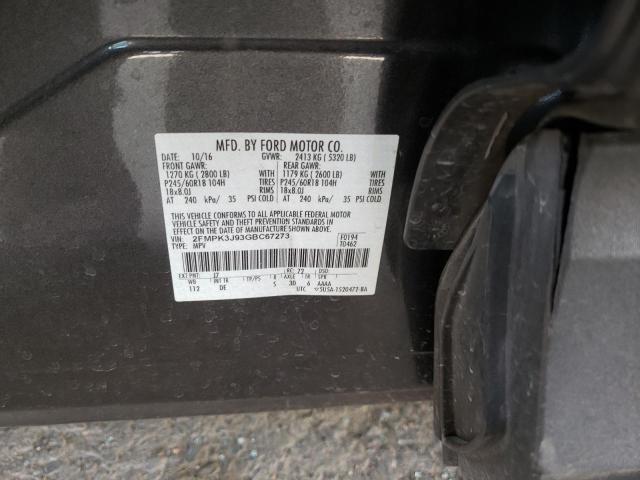 2016 FORD EDGE SEL - 2FMPK3J93GBC67273
