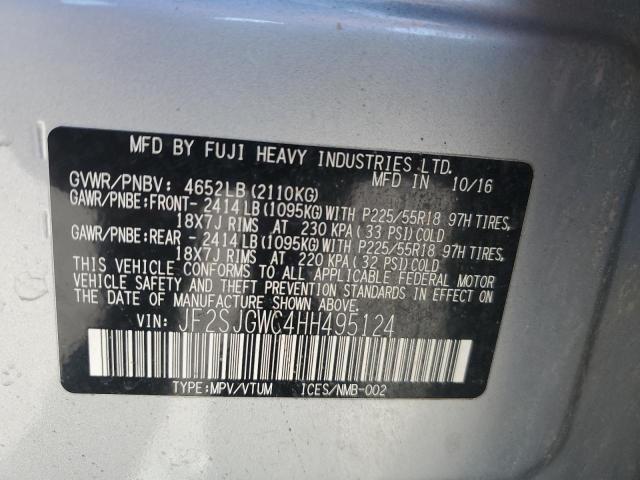 2017 SUBARU FORESTER 2 JF2SJGWC4HH495124