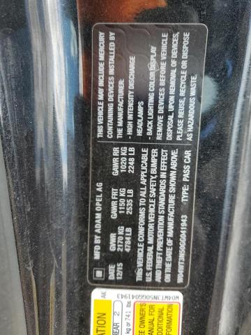 2016 BUICK CASCADA PR W04WT3N50GG041943