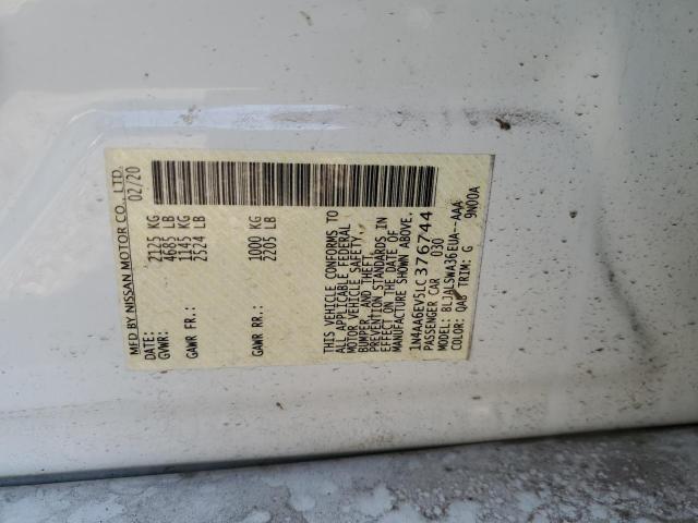 2020 NISSAN MAXIMA SR 1N4AA6EV5LC376744