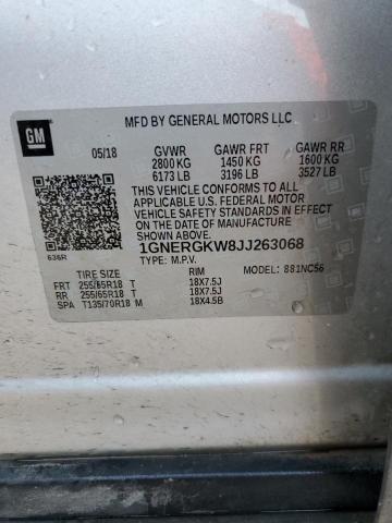 2018 CHEVROLET TRAVERSE L - 1GNERGKW8JJ263068