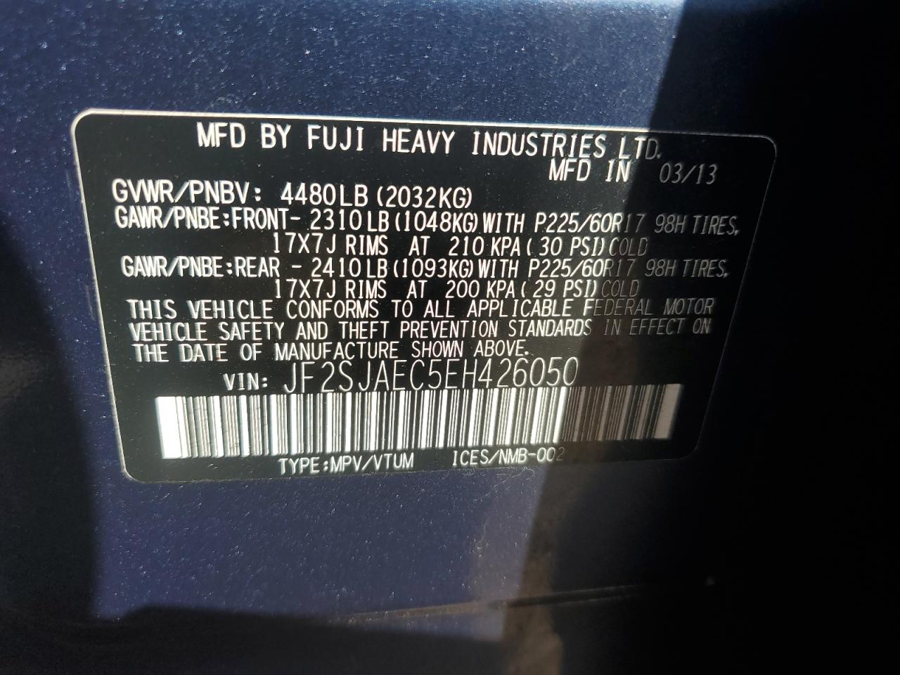 SUBARU FORESTER 2.5I PREMIUM