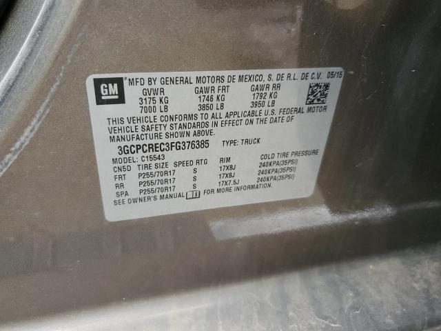 2015 CHEVROLET SILVERADO - 3GCPCREC3FG376385