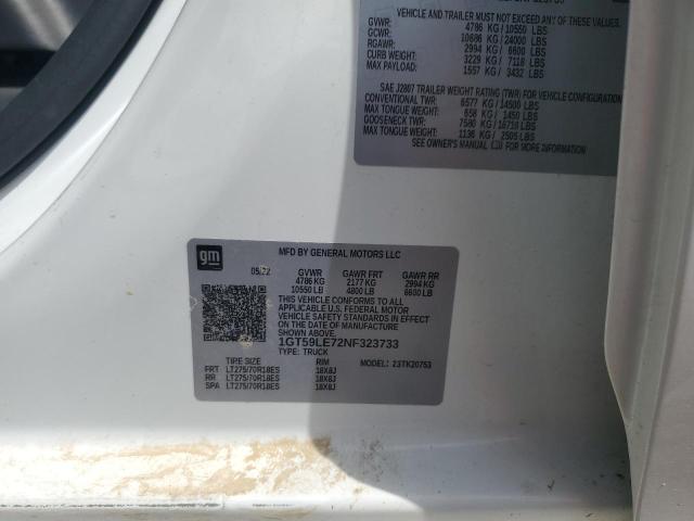 2022 GMC SIERRA K25 - 1GT59LE72NF323733