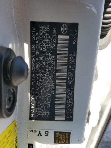 2016 TOYOTA PRIUS - JTDKBRFU5G3020318