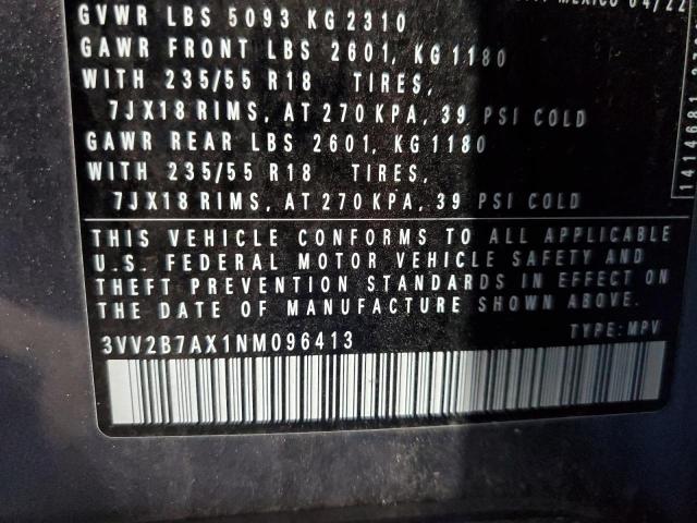 2022 VOLKSWAGEN TIGUAN SE - 3VV2B7AX1NM096413