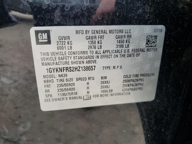 2017 CADILLAC XT5 PLATIN - 1GYKNFRS2HZ138657