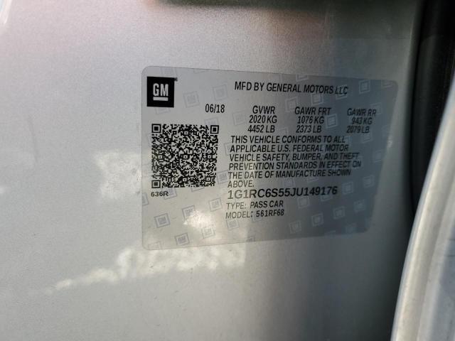 2018 CHEVROLET VOLT LT 1G1RC6S55JU149176