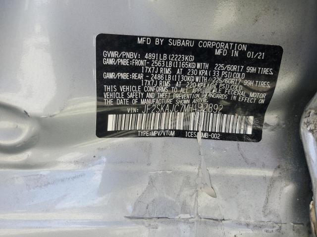 2021 SUBARU FORESTER JF2SKAJC7MH492892