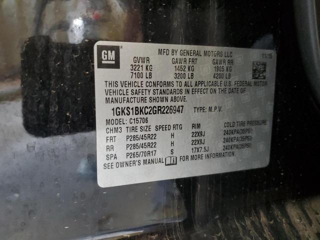 2016 GMC YUKON SLT 1GKS1BKC2GR226947