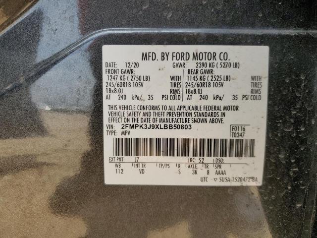 2020 FORD EDGE SEL - 2FMPK3J9XLBB50803