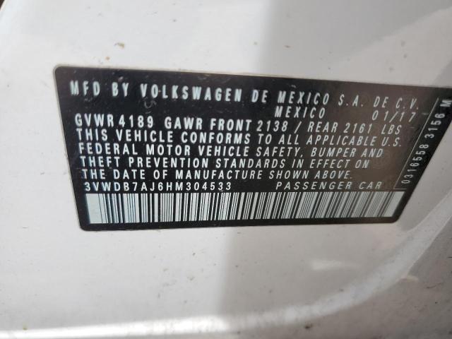 2017 VOLKSWAGEN JETTA SE - 3VWDB7AJ6HM304533