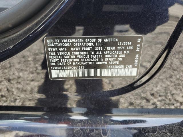 2017 VOLKSWAGEN PASSAT R-L - 1VWDT7A37HC041212