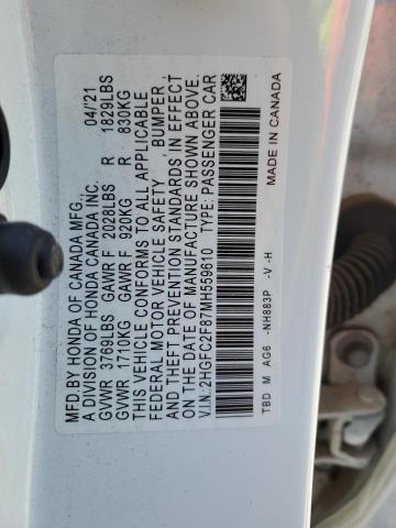 2021 HONDA CIVIC SPOR - 2HGFC2F87MH559610