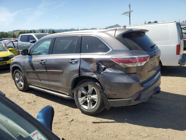 TOYOTA HIGHLANDER 2015 charcoal  hybrid engine 5TDDCRFH9FS013376 photo #3