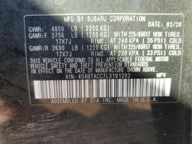 2020 SUBARU OUTBACK PR - 4S4BTACC7L3191202