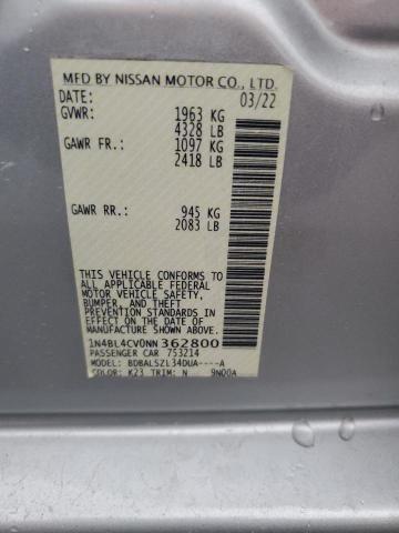 2022 NISSAN ALTIMA SR - 1N4BL4CV0NN362800