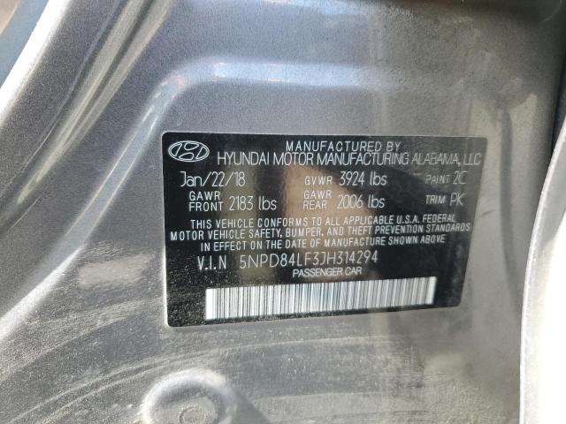 2018 HYUNDAI ELANTRA SE 5NPD84LF3JH314294