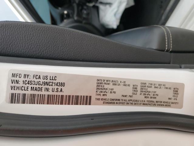 2022 DODGE DURANGO SR - 1C4SDJGJ9NC214380