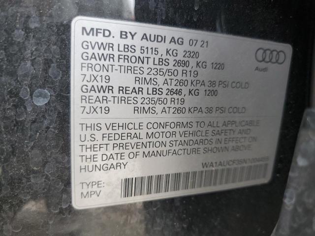 2022 AUDI Q3 PREMIUM - WA1AUCF35N1004455
