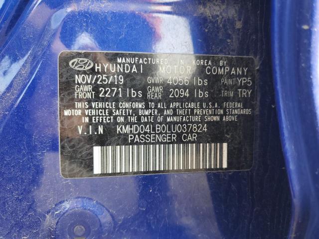 2020 HYUNDAI ELANTRA SP - KMHD04LB0LU037824