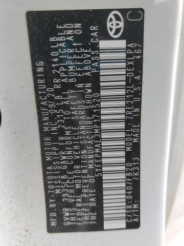2021 TOYOTA COROLLA LE - 5YFEPMAE3MP171520