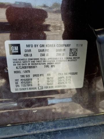 2015 CHEVROLET TRAX LTZ KL7CJNSB1FB093871