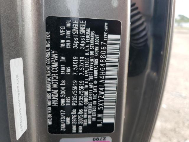 5XYZW4LA4HG488067 2017 HYUNDAI SANTA FE