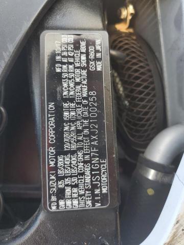 2018 SUZUKI GSX-R600 JS1GN7FAXJ2100258